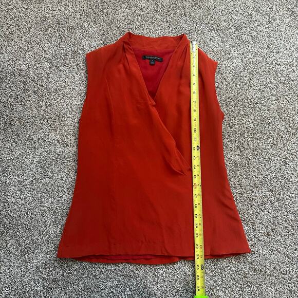 Classiques Entier dark orange sleeveless silk top size 4 - Picture 10 of 13